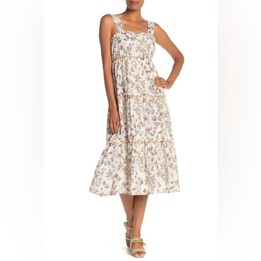 Max Studio Floral Dress 100% Cotton Size L